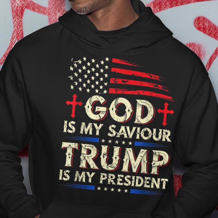 Gott Ist Mein Erlö God Is My Redeemer Trumpf Is My President Kapuzenpullover Lustige Geschenke