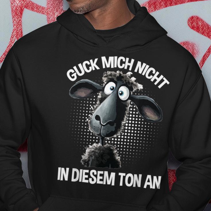 Guck Mich Nicht In Diesem Ton An Schaf Saying Kapuzenpullover Lustige Geschenke