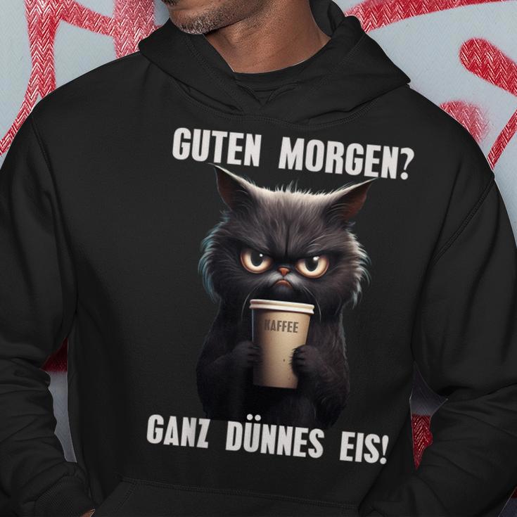 Guten Morgen Ganz Dünnes Eis Cat Morgenmuffel Kapuzenpullover Lustige Geschenke