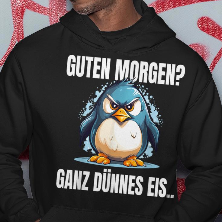 Guten Morgen Ganz Dünnes Eis Slogan Penguin Kapuzenpullover Lustige Geschenke