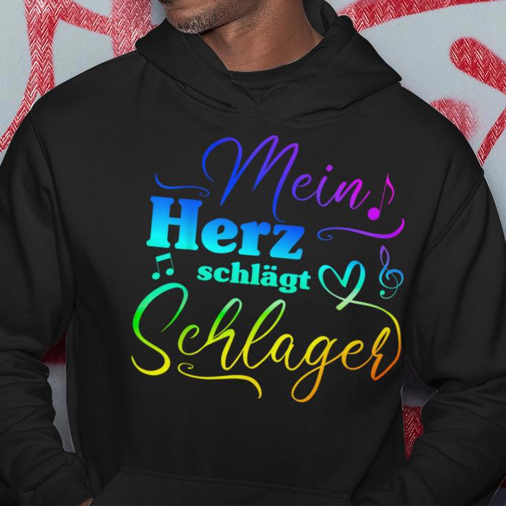 My Heart Beats For Schlagermusik Kapuzenpullover Lustige Geschenke