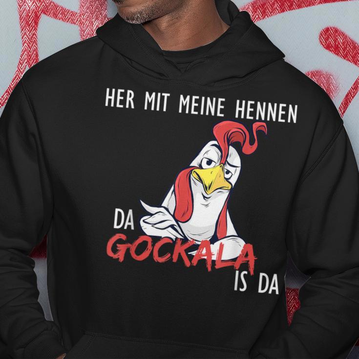 With My Hennen Da Gockala Ist Da Bauern Kapuzenpullover Lustige Geschenke