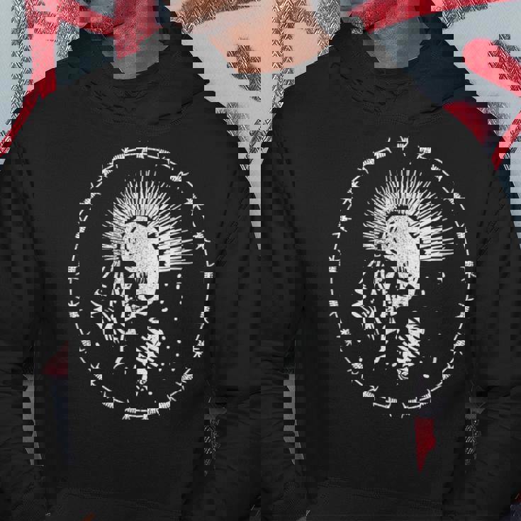 Calavera Sudaderas Punk Rock Accesorios Moto Custom Sudadera Punk