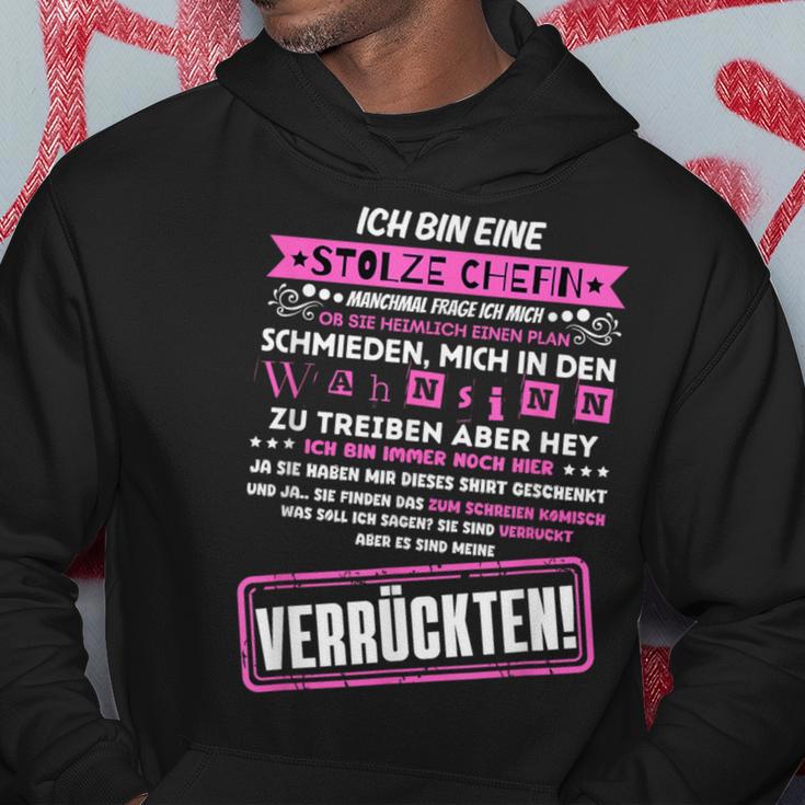 Ich Bin Eine Stolze Chefinon Einer Truppeerrückter Kapuzenpullover Lustige Geschenke