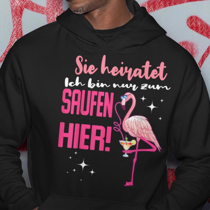 Ich Bin Nur Zum Saufen Hier I'm Just For The Saufen Her Kapuzenpullover Lustige Geschenke