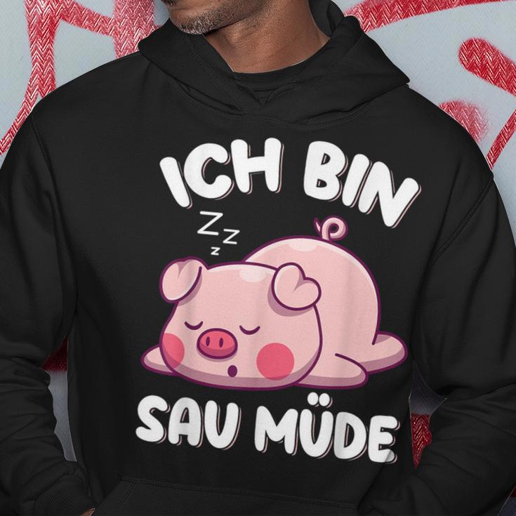 Ich Bin Sau Müde Schwin Sleep Kapuzenpullover Lustige Geschenke