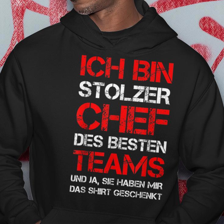 Ich Bin Stolzer Chef Des Besten Teams Colleagues Fun Kapuzenpullover Lustige Geschenke