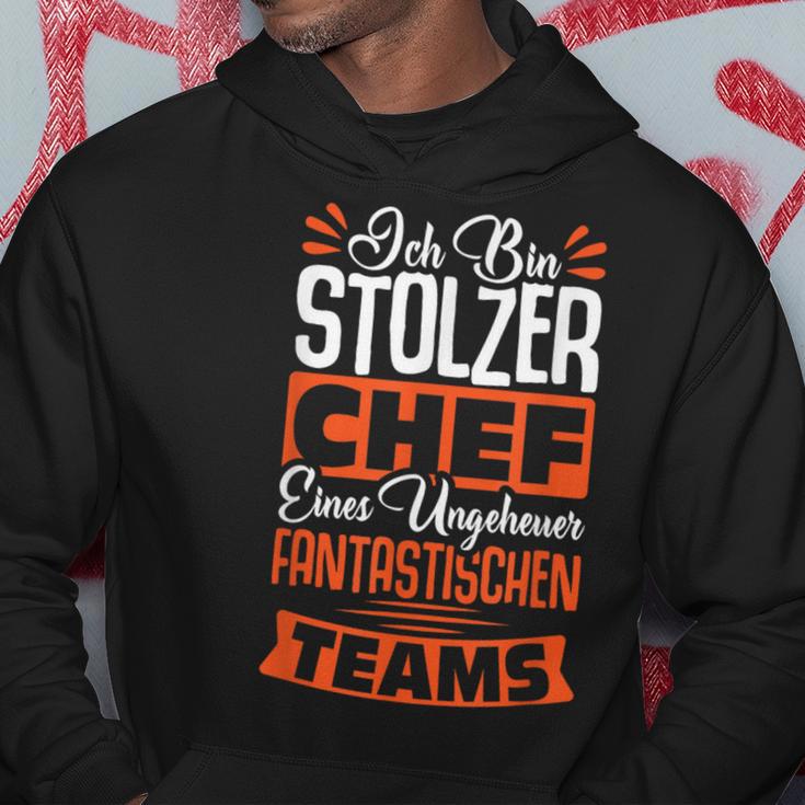 Ich Bin Stolzer Chef Einer Ungeheuer Fantastischen Teams S Kapuzenpullover Lustige Geschenke