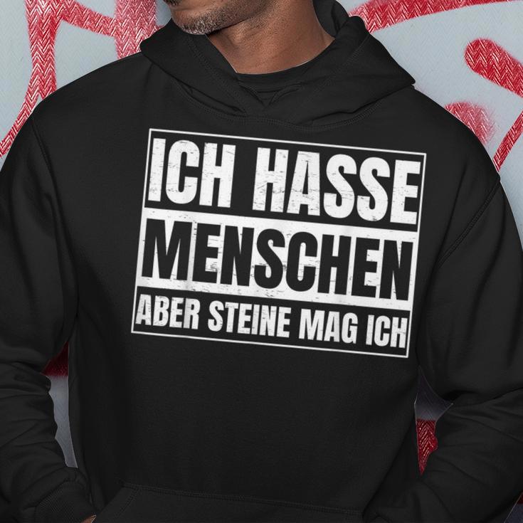 Ich Hasse Menschen Aber Steine Mag Ich For Sarcasm Fans Kapuzenpullover Lustige Geschenke