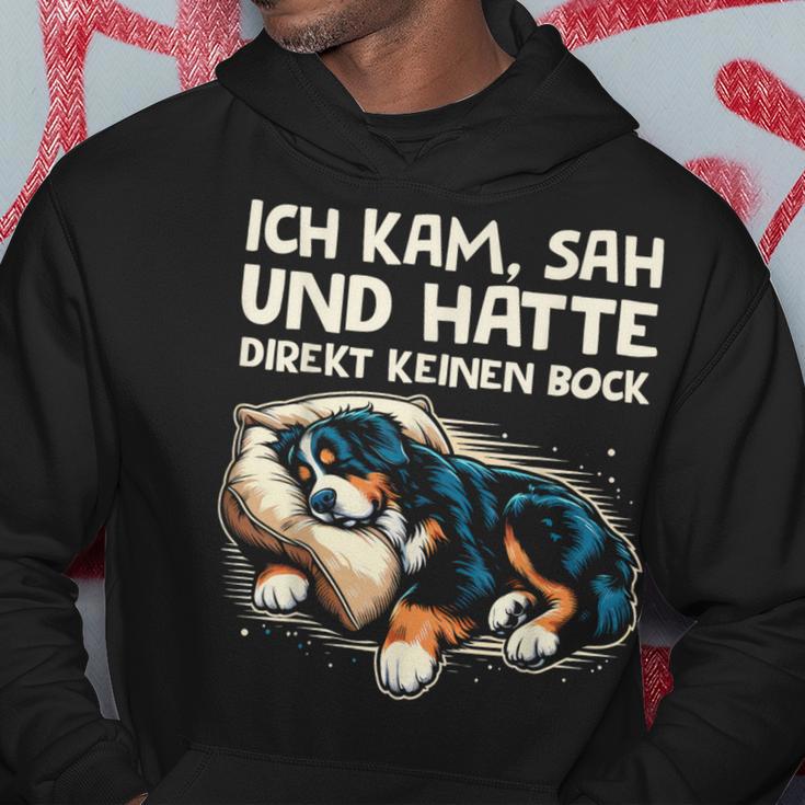 Ich Kam Sah Und Hatte Direkt Keinen Bock Bernese Mountain Dog Kapuzenpullover Lustige Geschenke