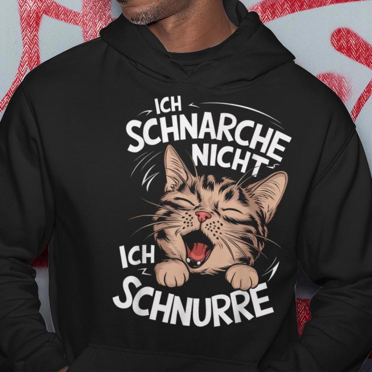 Ich Schnarche Nicht Ich Schnurre Katzen German Kapuzenpullover Lustige Geschenke