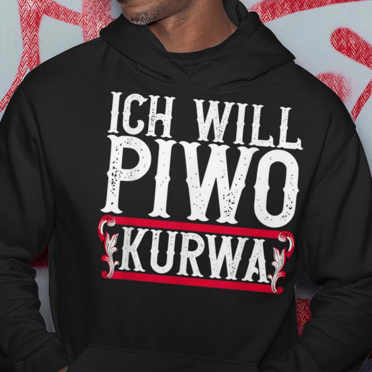 Ich Will Piwo Kurwa Original Pole Polska Poland Kapuzenpullover Lustige Geschenke