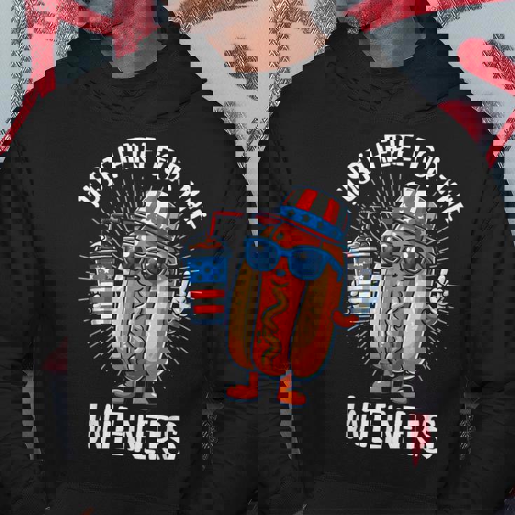 I'm Just Here For The Wieners Fourth Of July Hot Dogs Hoodie Unique Gifts