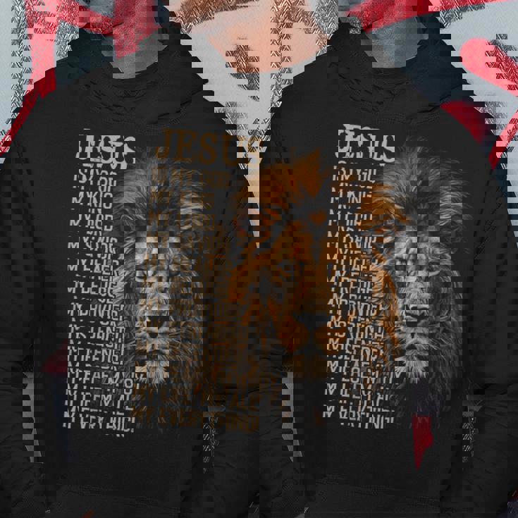 Jesus Is My God My King My Lord My Savior Religion God Bible Hoodie Personalized Gifts