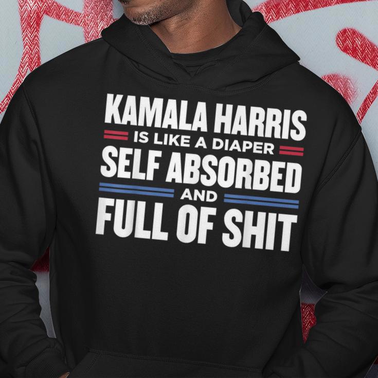 Kamala Harris Is Like A Diaper Self Absorbed & Full Of Shit Hoodie ...
