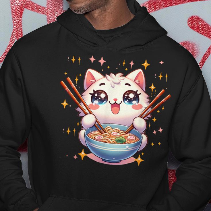 Katze Ramen Essen Nudeln Manga Anime Japanisch Kawaii Cute Kapuzenpullover Lustige Geschenke