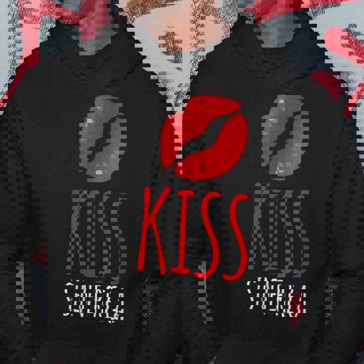 Kiss Se Ne Frega Divertente Sarcasmo Ironicho Citazione Felpa con cappuccio Regalos divertidos