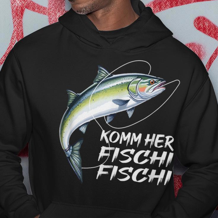 Komm Her Fischi Fischi Slogan Fishing Kapuzenpullover Lustige Geschenke