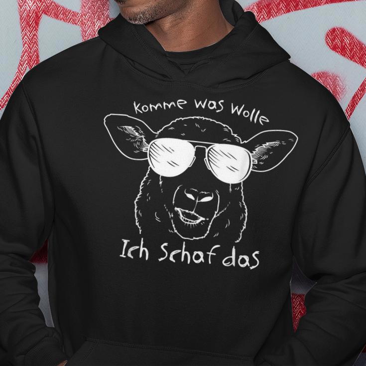 Komme Was Wolle Ich Schaf Das Optimism Postitiv Sheep Fun Kapuzenpullover Lustige Geschenke