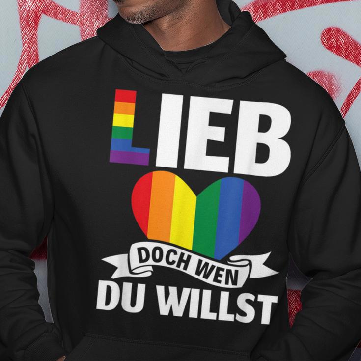 Lgbt Lgbtq Gay Csd Lieb Doch Wen Du Willst Gay Pride Kapuzenpullover Lustige Geschenke