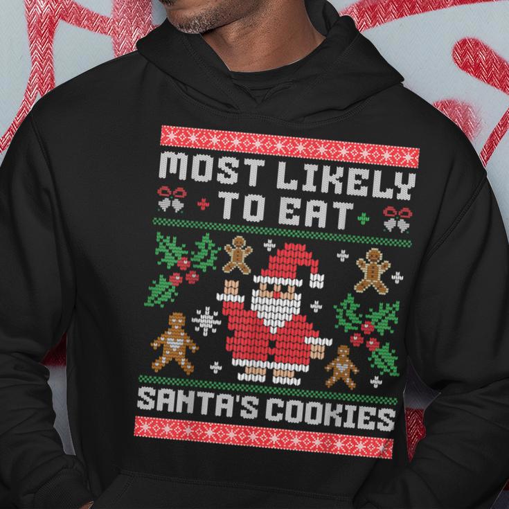 Am Liebsten Santas Kekse Essen Ugly Christmas Kapuzenpullover Lustige Geschenke