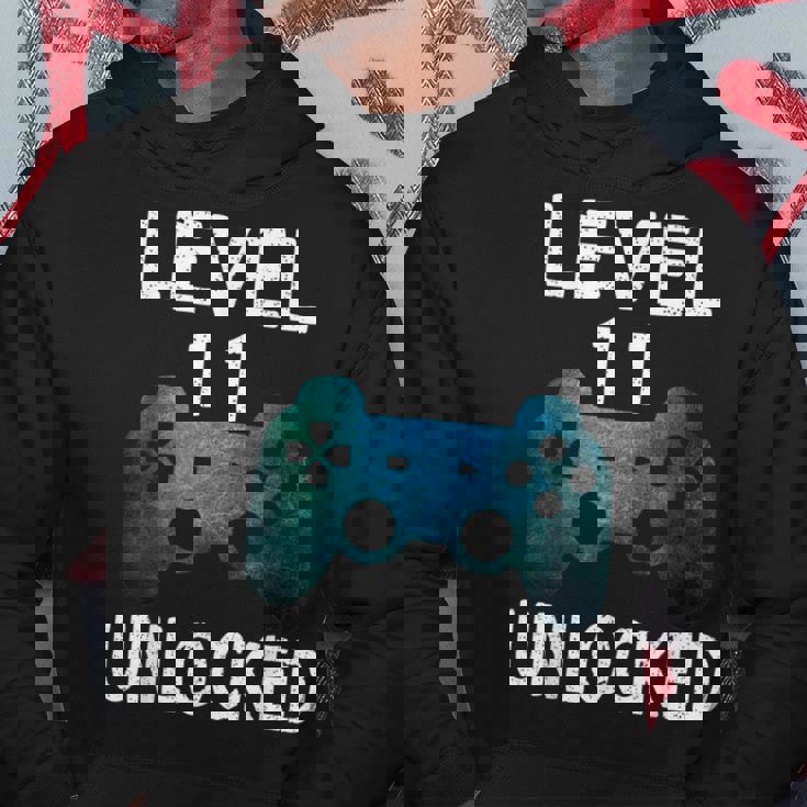 Livello 11 Unlocked Boys 11Th Birthday 11 Year Old Gamer Regalo Felpa con cappuccio Regalos divertidos