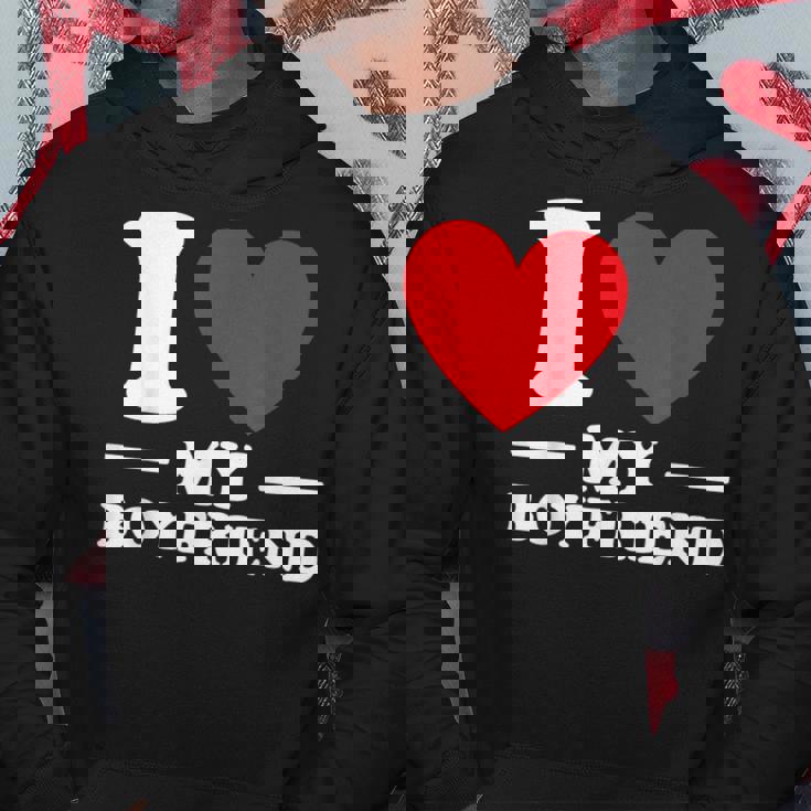 I Love My Boyfriend I Heart My Boyfriend Carino Cool Bf Felpa con cappuccio Regalos divertidos