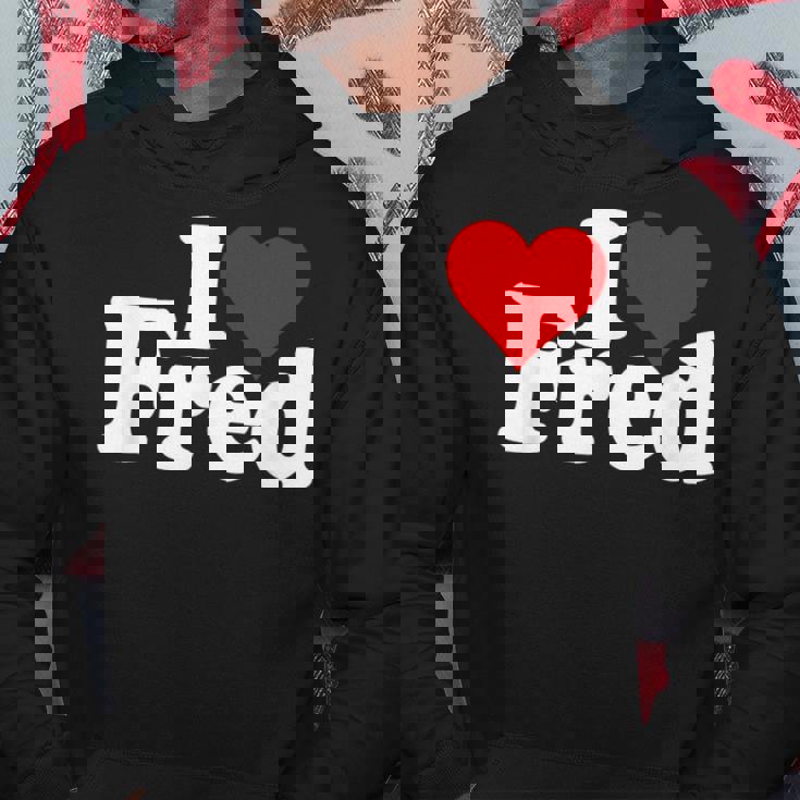 I Love Cuore Fred Nome Su Una Felpa con cappuccio Regalos divertidos