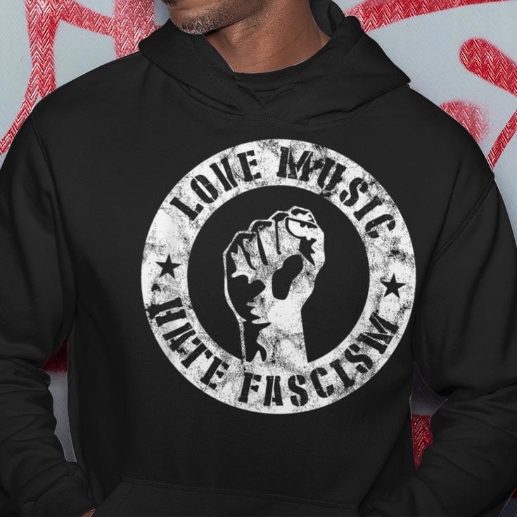 Love Music Hate Fascism Gegen S Gegen Rechts Kapuzenpullover Lustige Geschenke