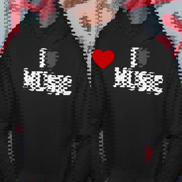 I Love Music Music Lover I Heart Music Felpa con cappuccio Regalos divertidos