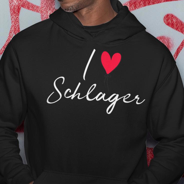 I Love Schlager Kapuzenpullover Lustige Geschenke