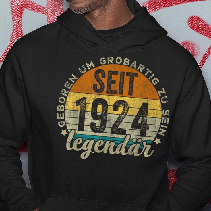 Lustiger 100 Geburtstag -Intage 1924 Geburtstag 100 Jahre Kapuzenpullover Lustige Geschenke