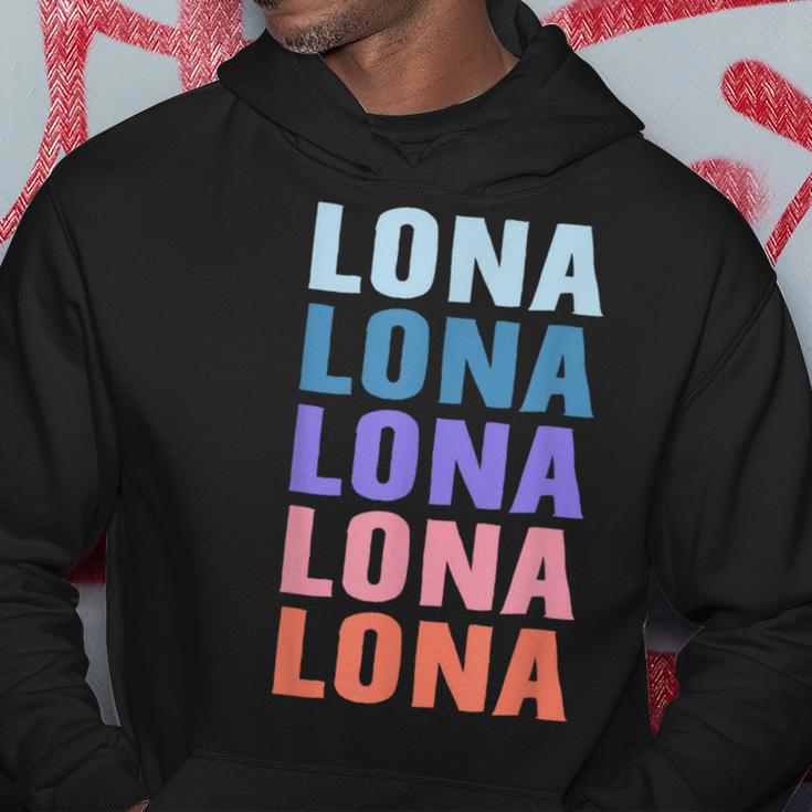 Lustiges Geschenk Name Lona Personalisierteorname Kapuzenpullover Lustige Geschenke