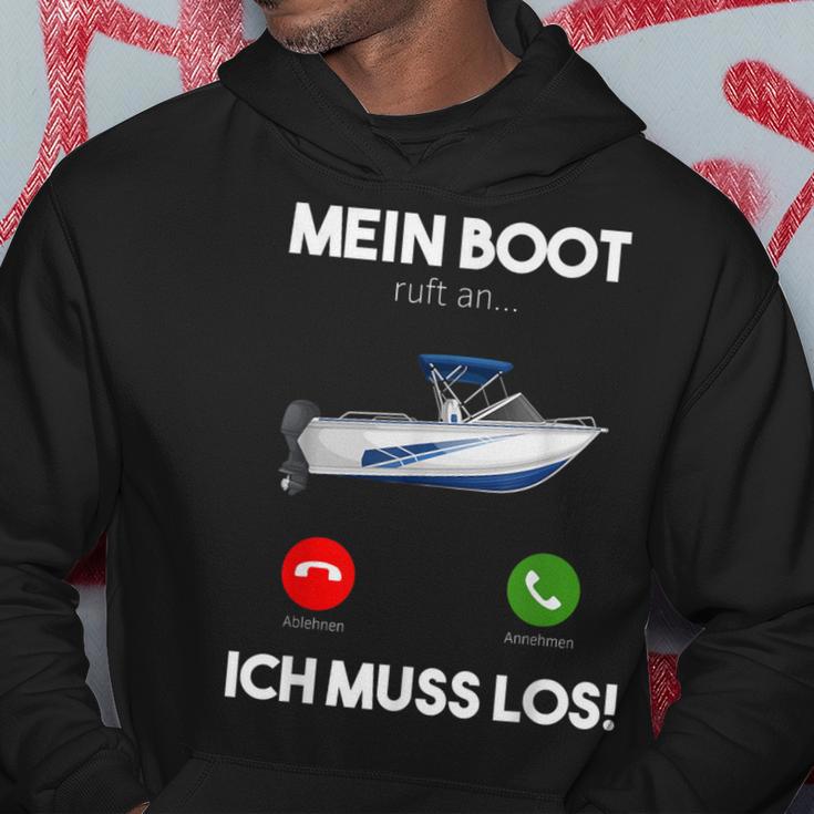 Mein Boot Ruft An Ich Muss Los Motorboat Yacht Ship Kapuzenpullover Lustige Geschenke