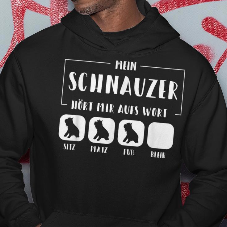 Mein Schnauzer Hört Aufs Wort Schnauzer Dog Kapuzenpullover Lustige Geschenke