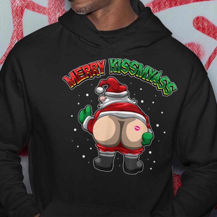 Merry Kissmyass Leck Am Arschom Weihnachtsmann Kapuzenpullover Lustige Geschenke