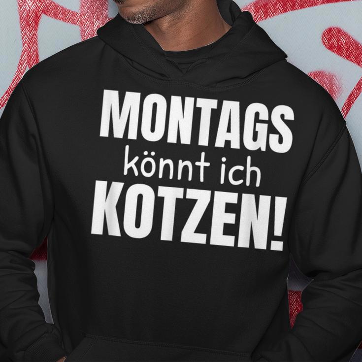 Montags Könnt Ich Kotzen Anti-Monday Sayings Kapuzenpullover Lustige Geschenke