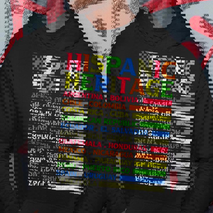 National Latino Countries Flag Hispanic Heritage Month 2024 Hoodie Unique Gifts