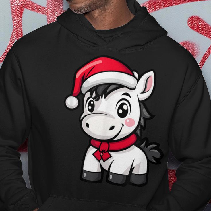 Niedlicher Weihnachtspferd-Comic Kapuzenpullover Lustige Geschenke