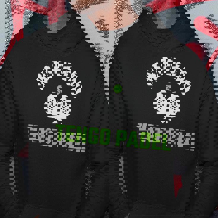 Non Posso Avere Giocatori Di Padel No Puedo Tengo Padel Che Giocano Maglia A Manica Felpa con cappuccio Regalos divertidos