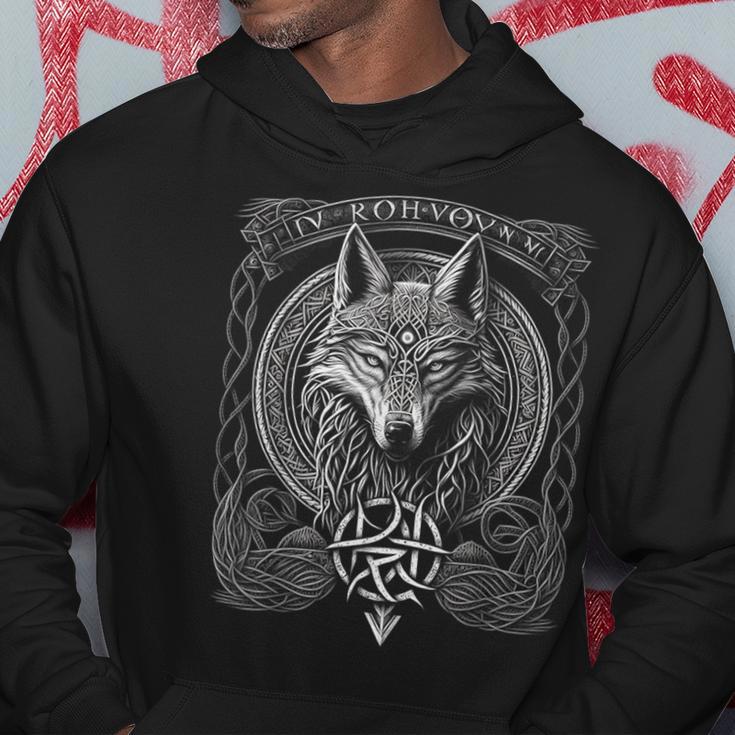 Odins Wolfiking Norse Runes Nordmann Mythology Kapuzenpullover Lustige Geschenke