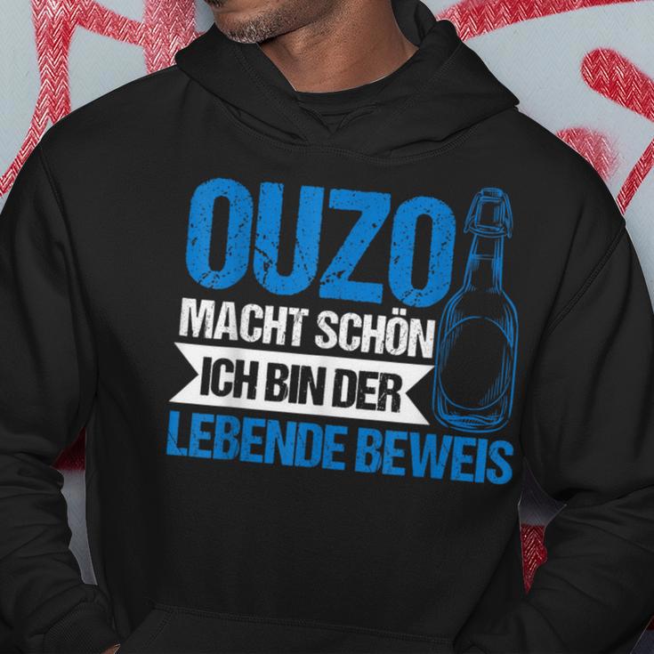 Ouzo Macht Schön Ich Bin Der Lebende Beweis Kapuzenpullover Lustige Geschenke