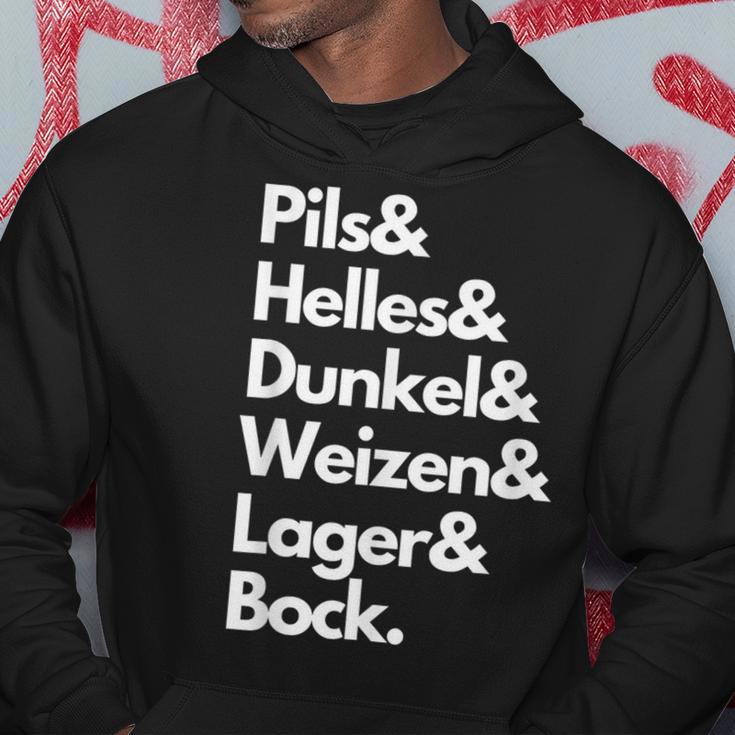 Pils Helles Dunkel Weizen Lager & Bock Biersorten Bier Trink Kapuzenpullover Lustige Geschenke