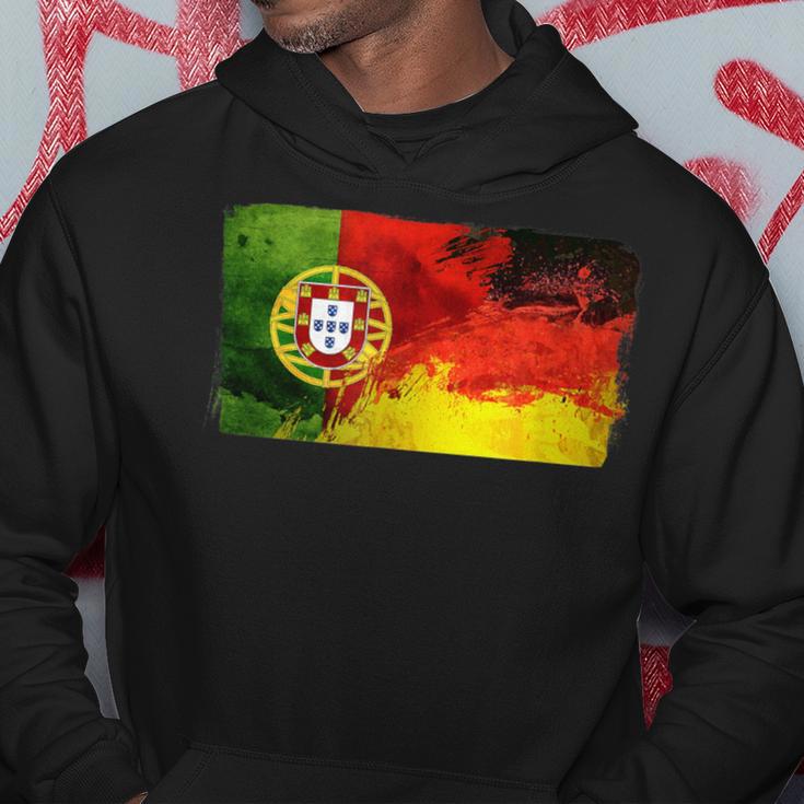 Portugal Deutschland Fusion Football Sport Competition Friends Kapuzenpullover Lustige Geschenke