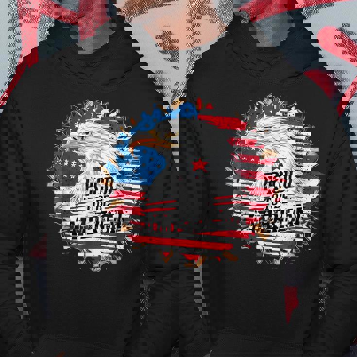 Proud To Be American 4Th Of July Eagle Freedom Usa Flag Hoodie Personalized Gifts
