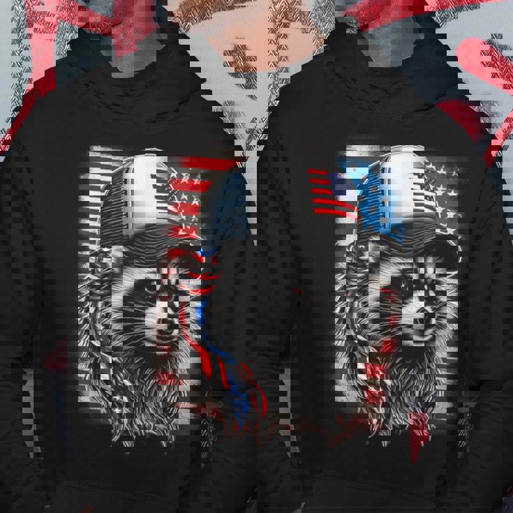 Redneck Raccoon Mullet White Trash Party Attire 4Th July Hoodie Unique Gifts