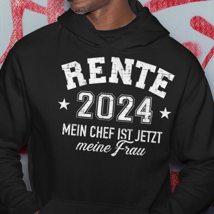 Rente 2024 Chef Jetzt Meine Frau Für Rentner Im Ruhestand Kapuzenpullover Lustige Geschenke