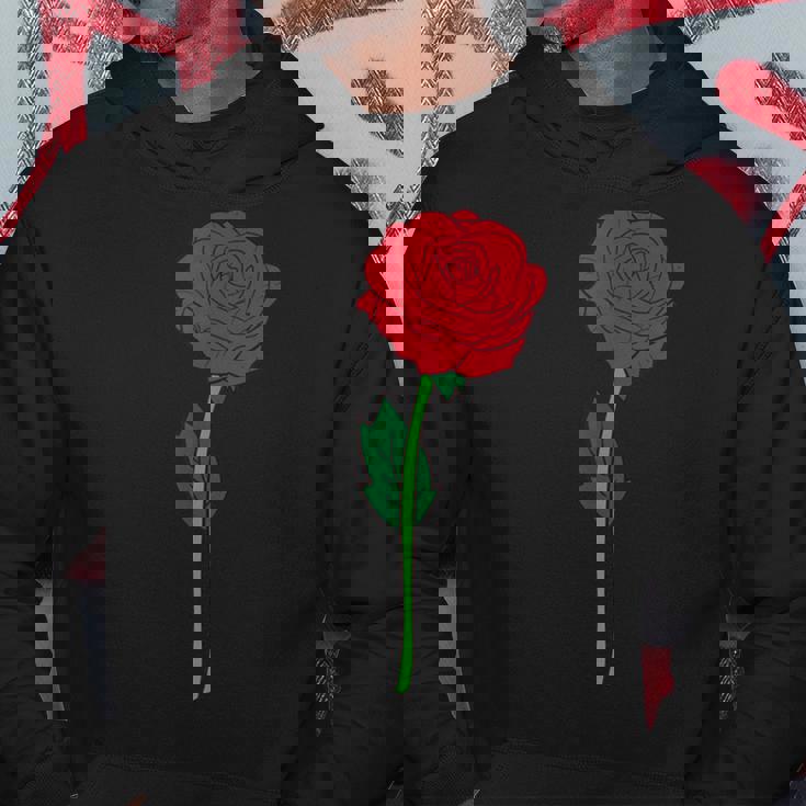 Rose Rosse Carino Fiore Fiore Di Rosa Rossa Giardinaggio Felpa con cappuccio Regalos divertidos