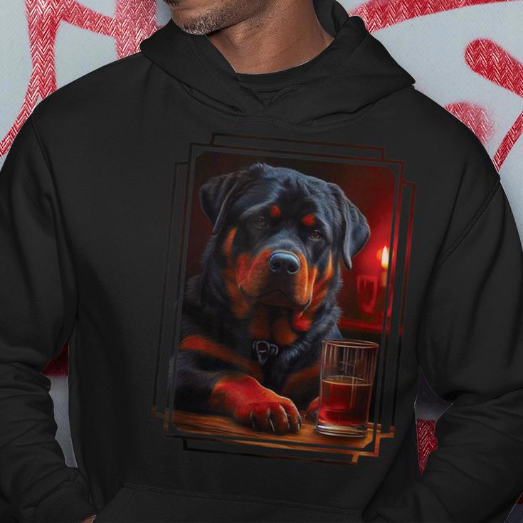 Rottweiler In Pub I Drinking Dog I Dog Bar Rottweiler Kapuzenpullover Lustige Geschenke