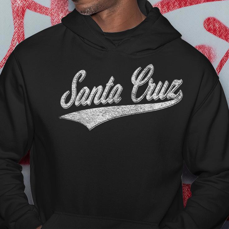 Santa Cruz California Sports Baseball Lettering Jersey Flag Kapuzenpullover Lustige Geschenke